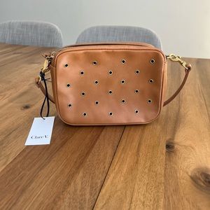 Clare V. Midi Sac Cuoio with Grommets